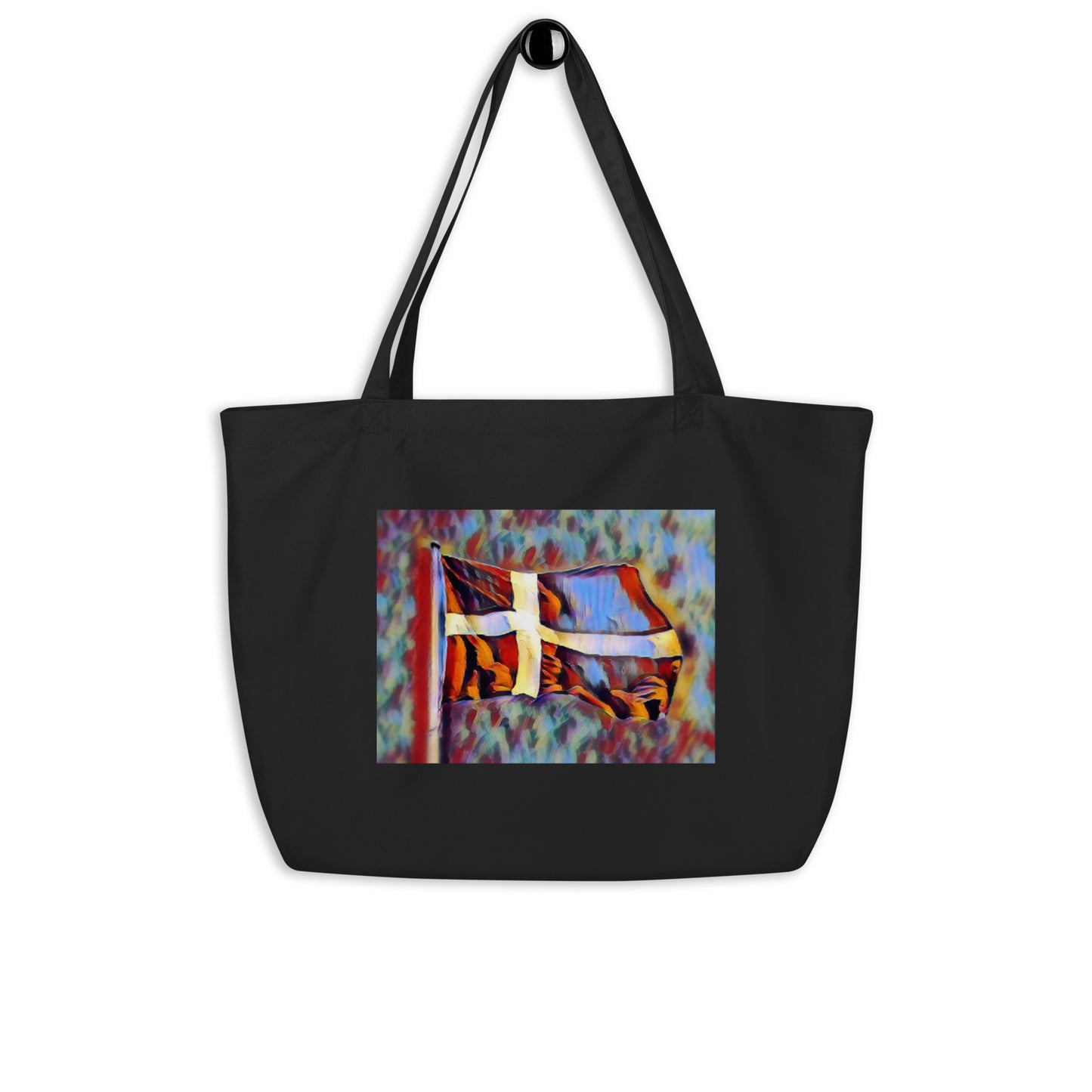 Danish Art Flag Large organic tote bag