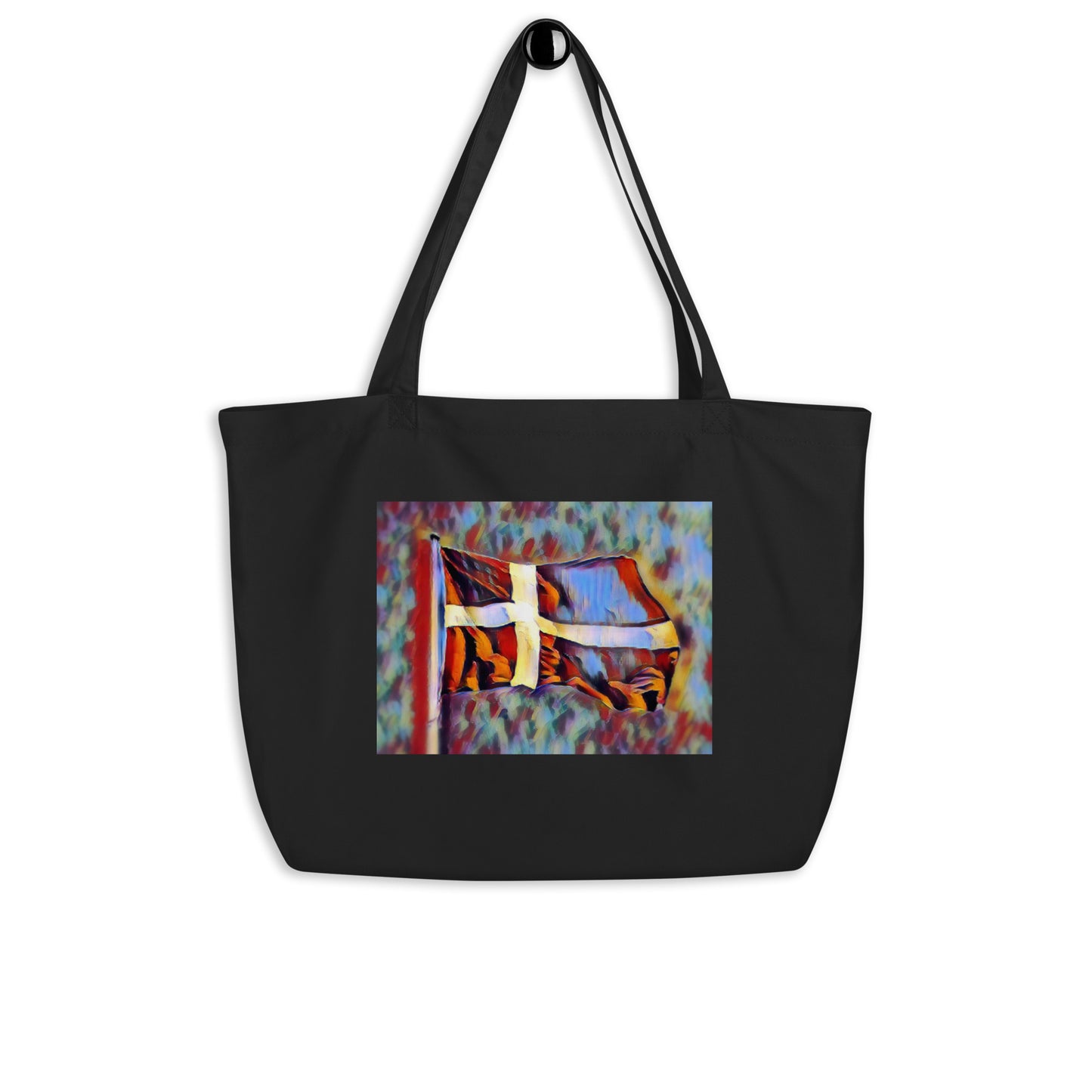 Danish Art Flag Large organic tote bag