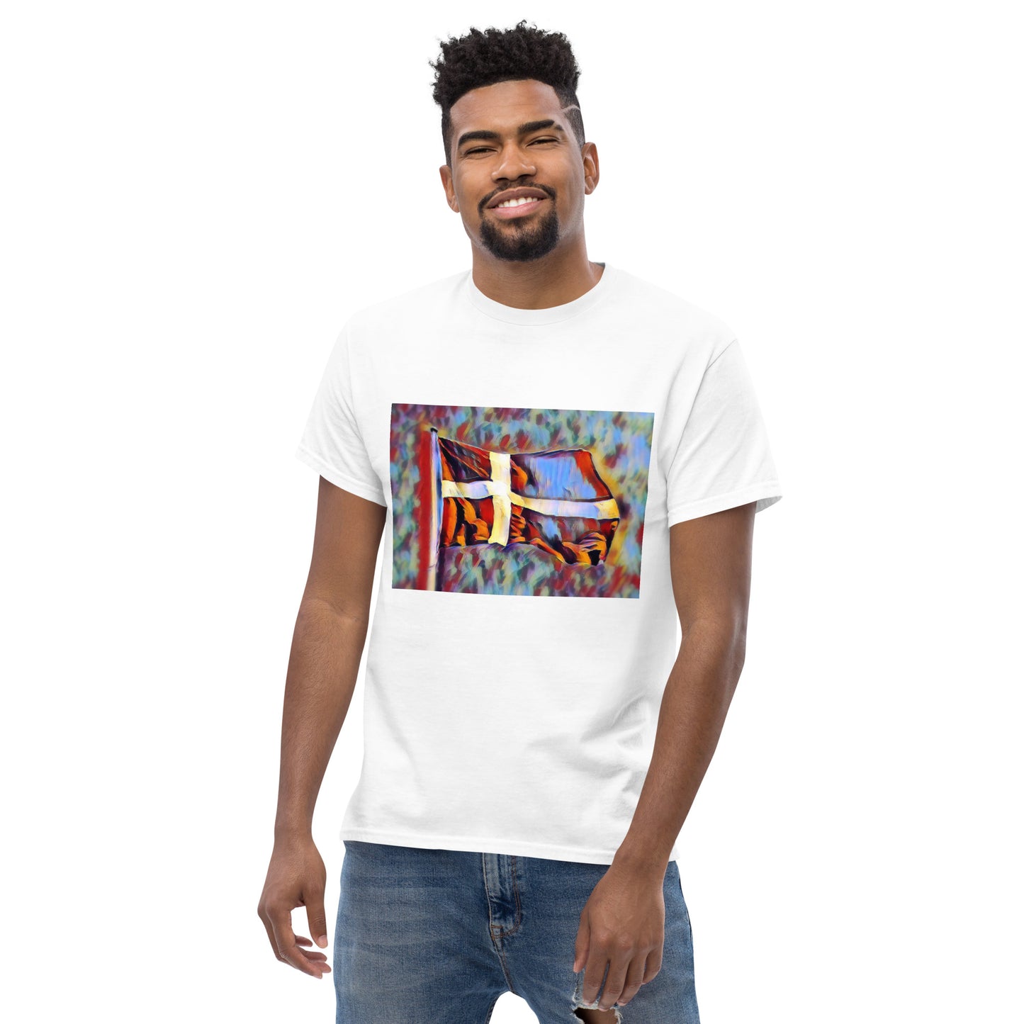 Danish Art Flag Men's classic tee