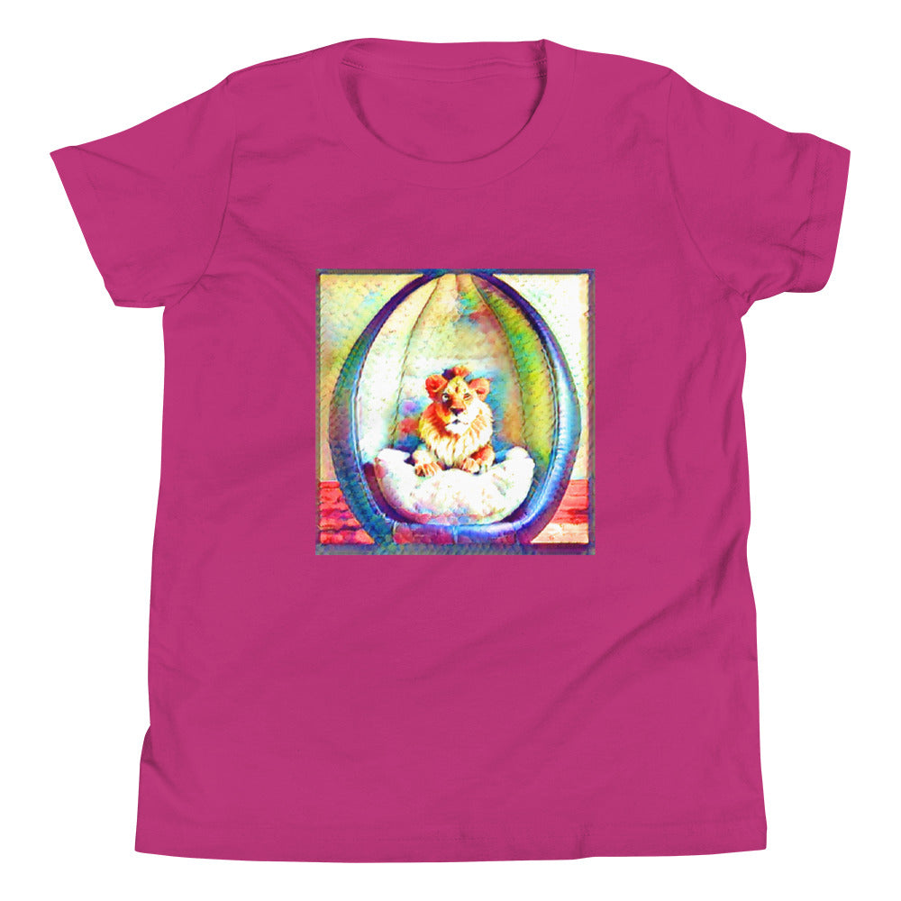 Lion and the Egg Chair Youth Short Sleeve T-Shirt