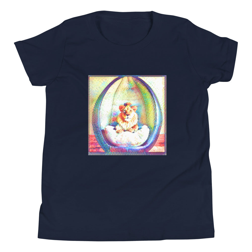 Lion and the Egg Chair Youth Short Sleeve T-Shirt